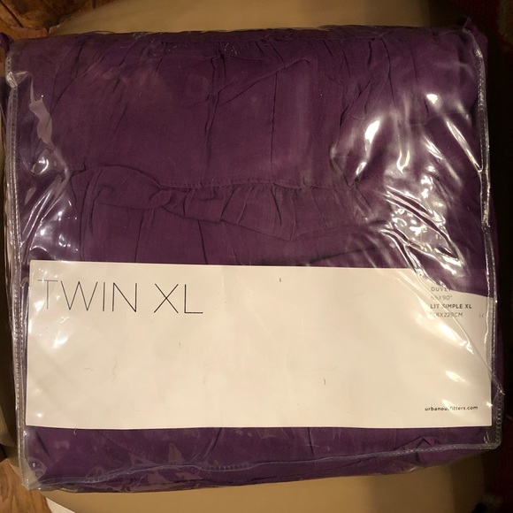 Urban Outfitters Bedding Waterfall Ruffle Duvet In Purple Poshmark